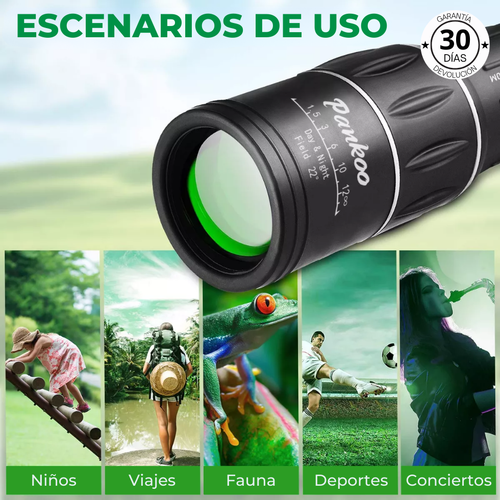 PANKOO™ | TELESCOPIO MONOCULAR PORTÁTIL ALTA POTENCIA