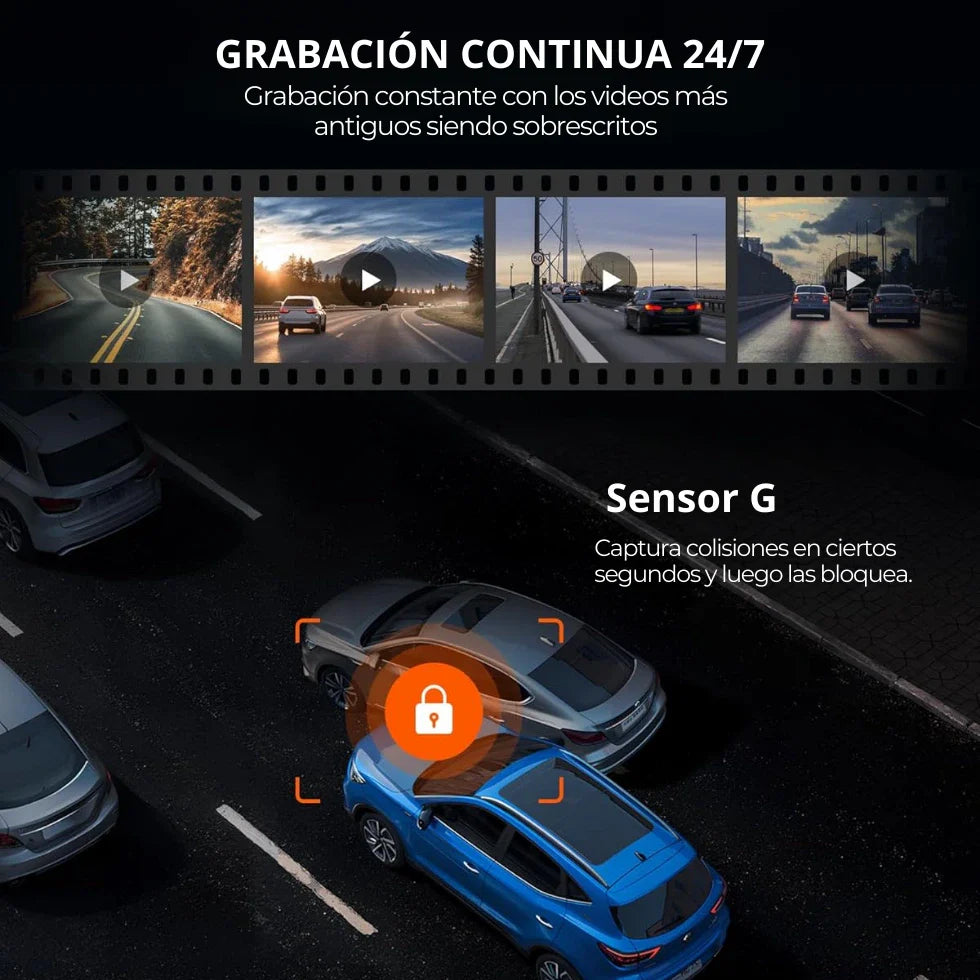 NEOCAM | RETROVISOR INTELIGENTE 4K + SOPORTE 180° GIRATORIO