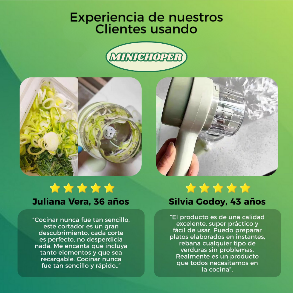 MINICHOPER | Cortador Portátil 4 EN 1