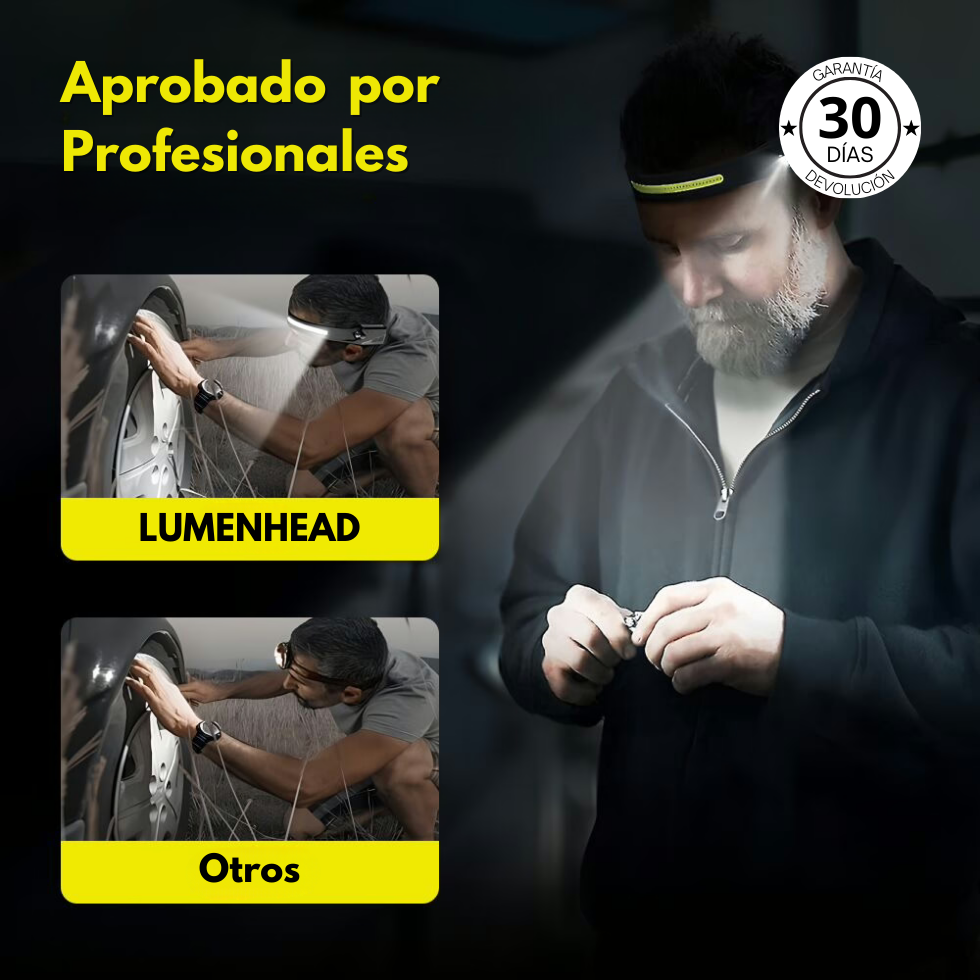 LUMENHEAD® Linterna Frontal LED Ultrabrillante