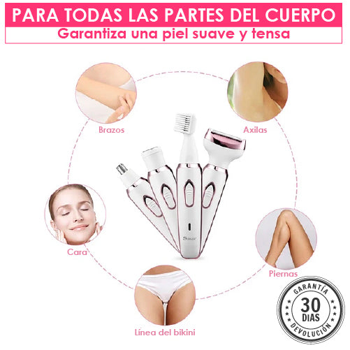 MEIDIMAKE | Depiladora Femenina 4 en 1 Recargable