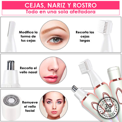 MEIDIMAKE | Depiladora Femenina 4 en 1 Recargable