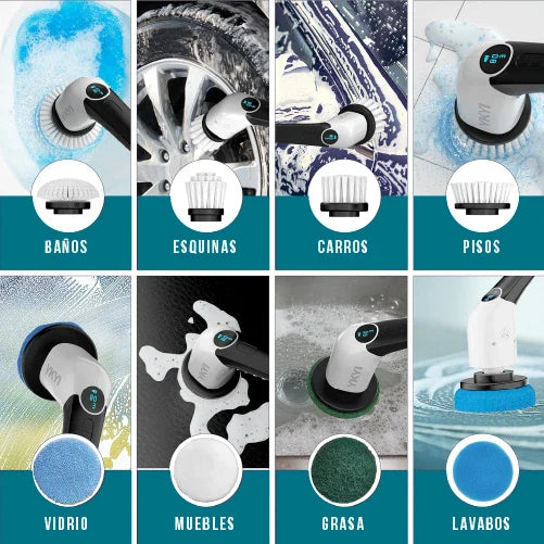 MYCLEANER | Limpiador eléctrico giratorio extensible 7 en 1