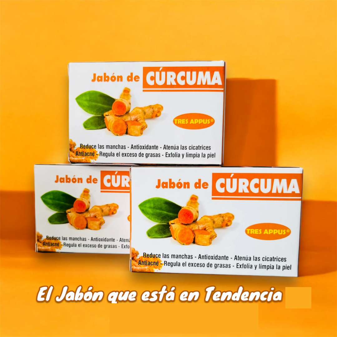 Jabón Despigmentante Natural Con Cúrcuma - NaturaBloom® SOLO POR HOY 3X1