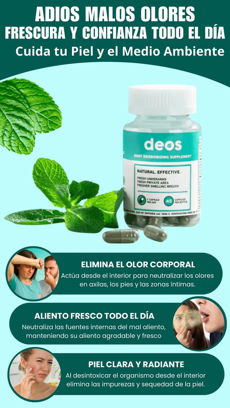DEOS Desodorante Natural Elimina olores desde el primer uso | SOLO POR HOY 2X1 🎁