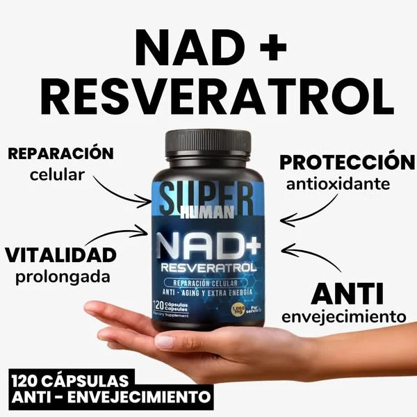 NAD+ Resveratrol (120 Cápsulas) - SuperHuman™🔥 SOLO POR HOY 2X1 🔥