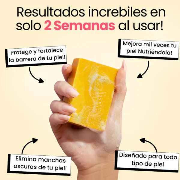 Jabón Despigmentante Natural Con Cúrcuma - NaturaBloom® SOLO POR HOY 3X1