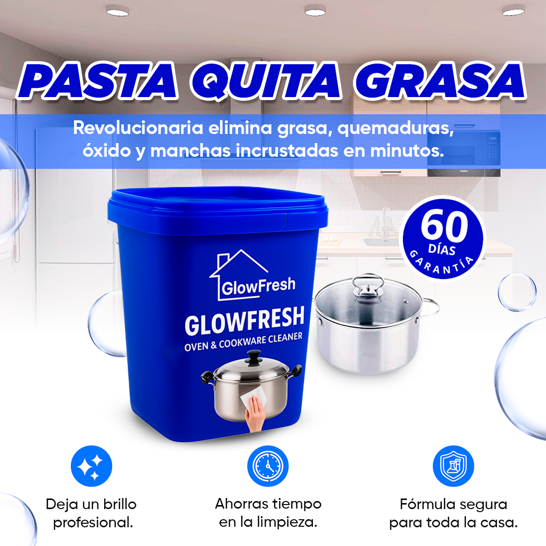 GLOWFRESH® | PASTA QUITA GRASA + x5 PAÑOS DE ALAMBRE GRATIS