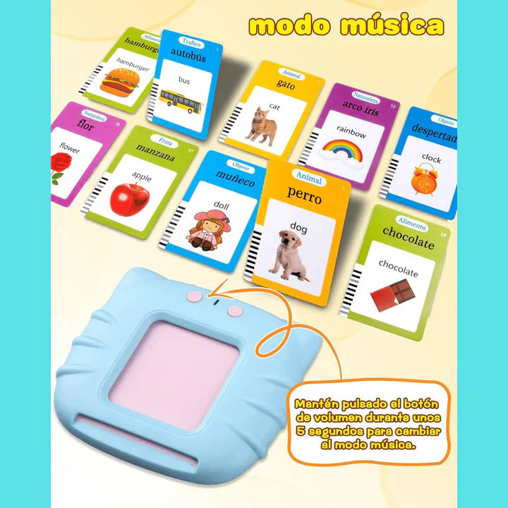 VerbaLingo | Dispositivo parlante + GRATIS 224 Tarjetas Educativas bilingues