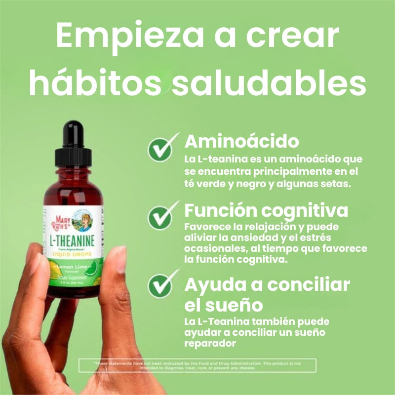 Gotas L-Theanine - Activa tu enfoque. Apaga la ansiedad.