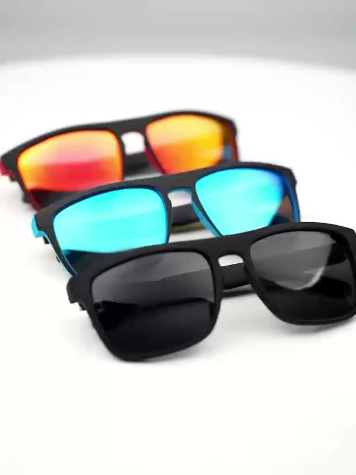 Juego de 3 Gafas Clásicas Cuadradas Retro para Hombre con Patillas Coloridas, Montura de PC de Alta Calidad y Bisagras Metálicas para Uso Diario