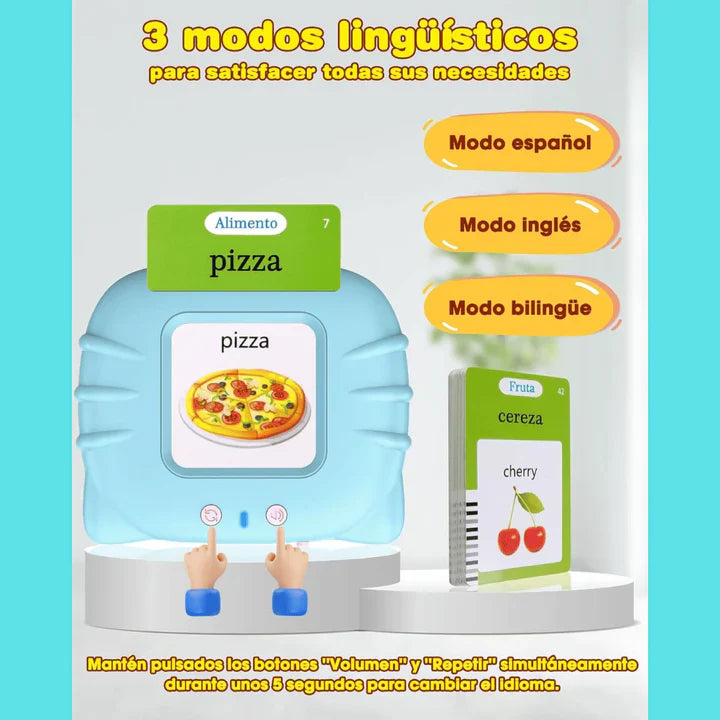 VerbaLingo | Dispositivo parlante + GRATIS 224 Tarjetas Educativas bilingues