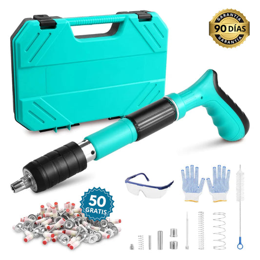 POWERCLAW | KIT FIJADOR DE CLAVOS A PRESIÓN + 50 CLAVOS GRATIS