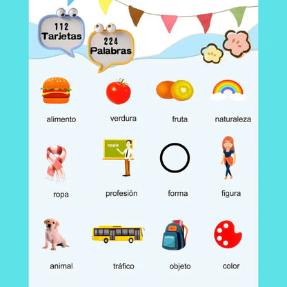 VerbaLingo | Dispositivo parlante + GRATIS 224 Tarjetas Educativas bilingues