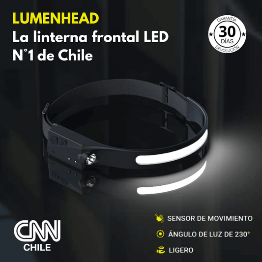 LUMENHEAD® Linterna Frontal LED Ultrabrillante