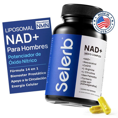 HOY 2X1 🔥 | Selerb NAD+ Suplemento para Hombres - Soporte de Energía, Circulación y Próstata