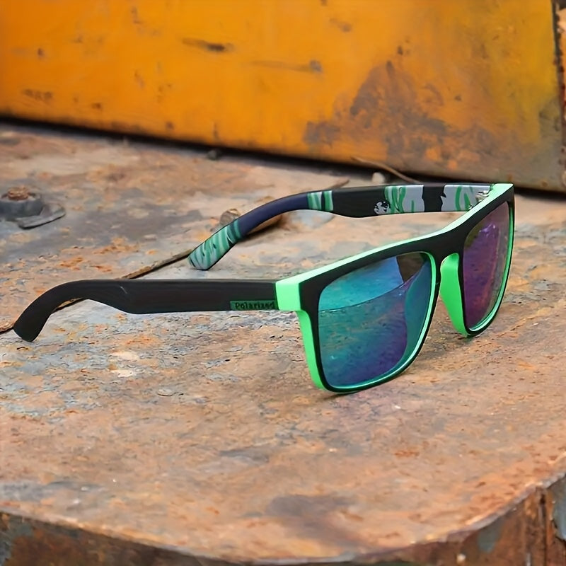 Juego de 3 Gafas Clásicas Cuadradas Retro para Hombre con Patillas Coloridas, Montura de PC de Alta Calidad y Bisagras Metálicas para Uso Diario