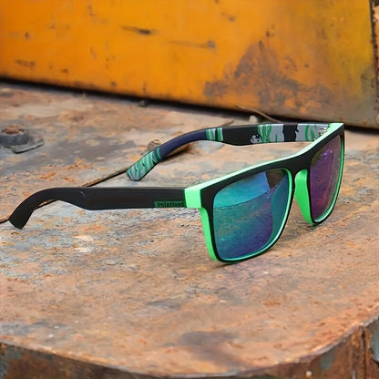 Juego de 3 Gafas Clásicas Cuadradas Retro para Hombre con Patillas Coloridas, Montura de PC de Alta Calidad y Bisagras Metálicas para Uso Diario