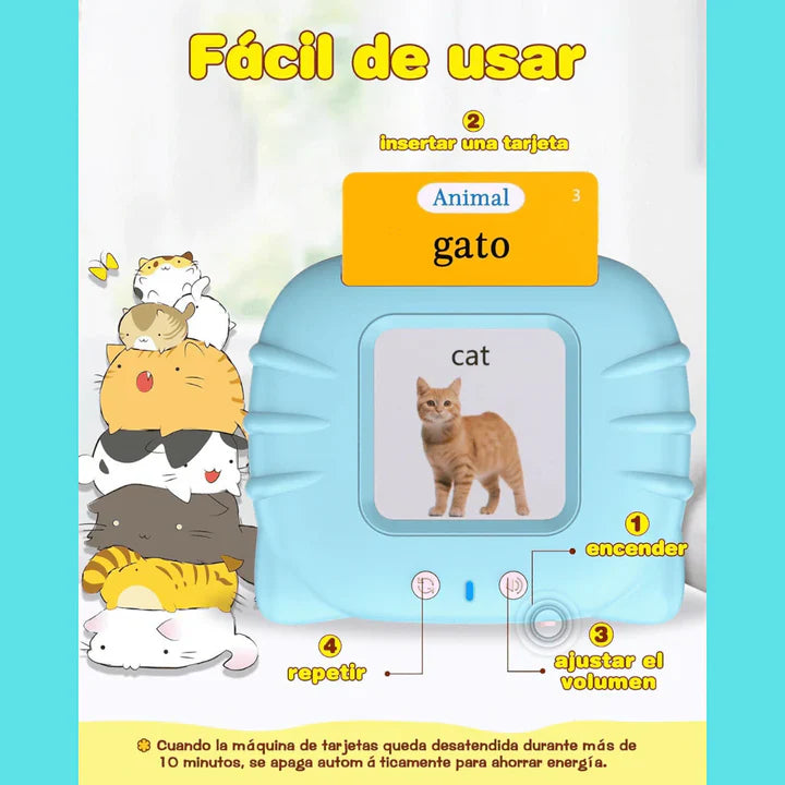 VerbaLingo | Dispositivo parlante + GRATIS 224 Tarjetas Educativas bilingues