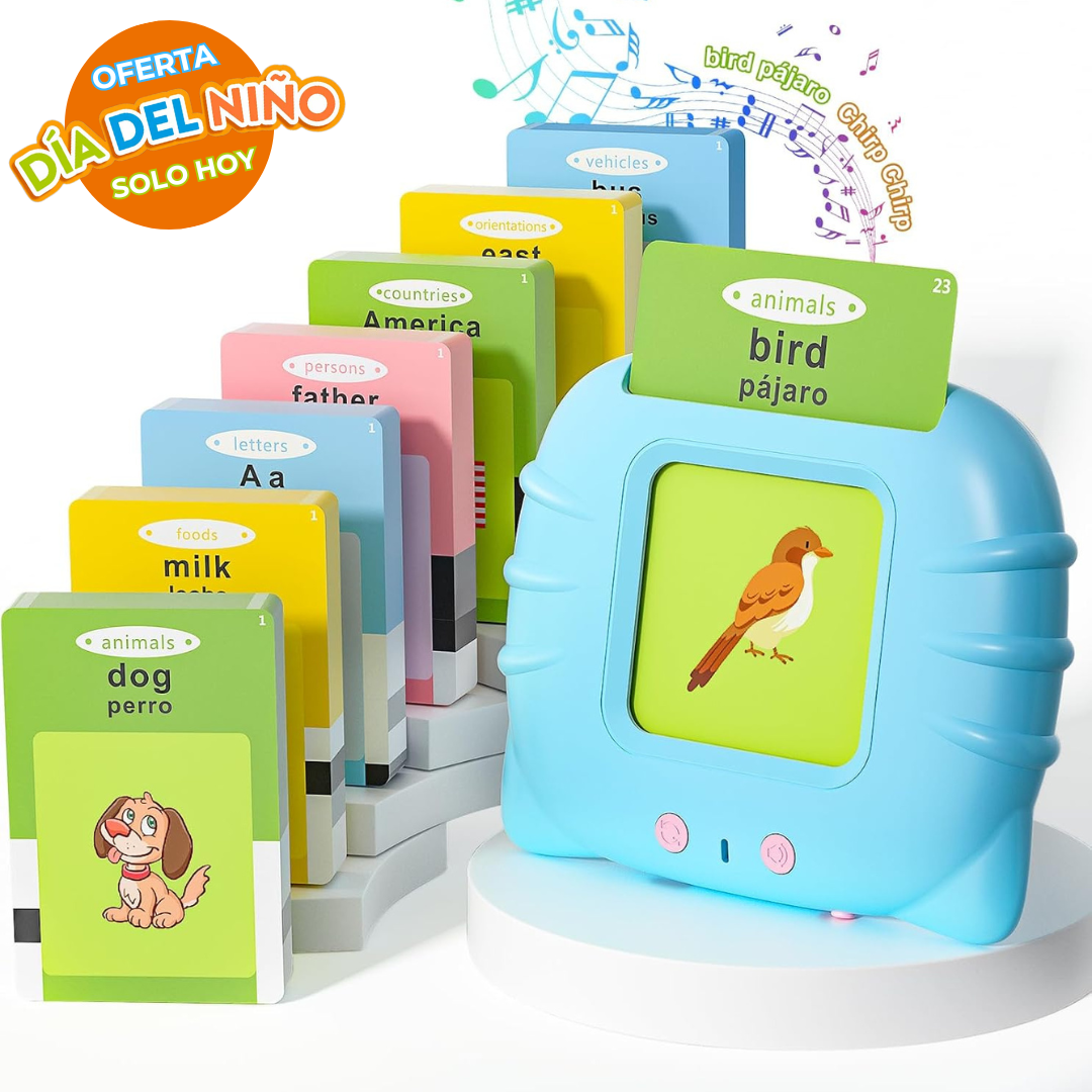 VerbaLingo | Dispositivo parlante + GRATIS 224 Tarjetas Educativas bilingues