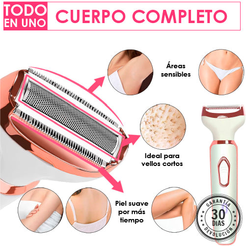 MEIDIMAKE | Depiladora Femenina 4 en 1 Recargable