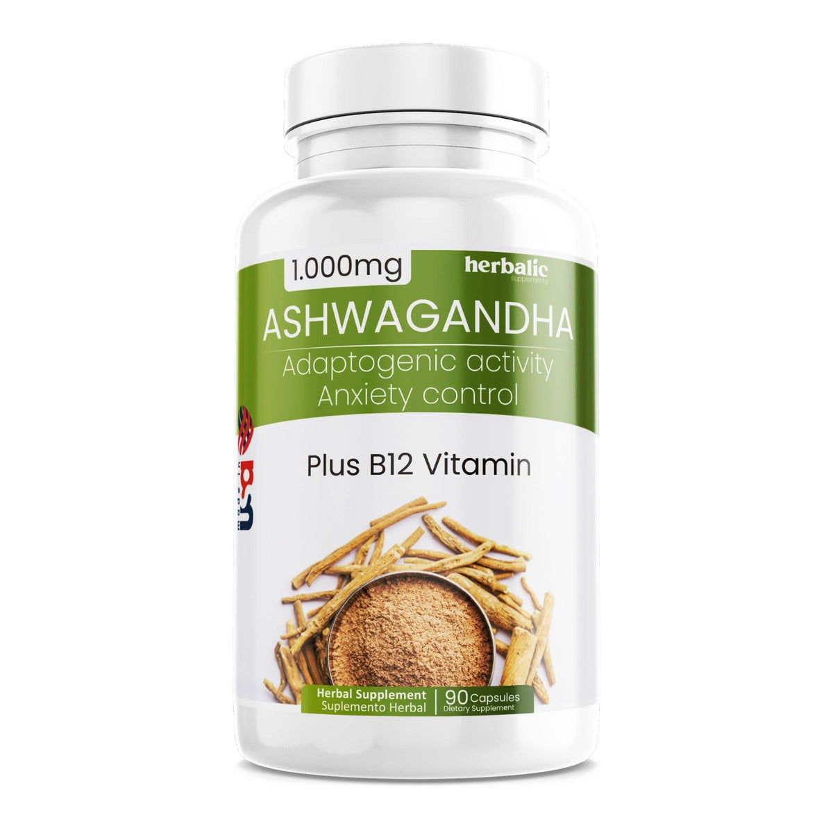 Ashwagandha 1000 mg, 90 Cápsulas