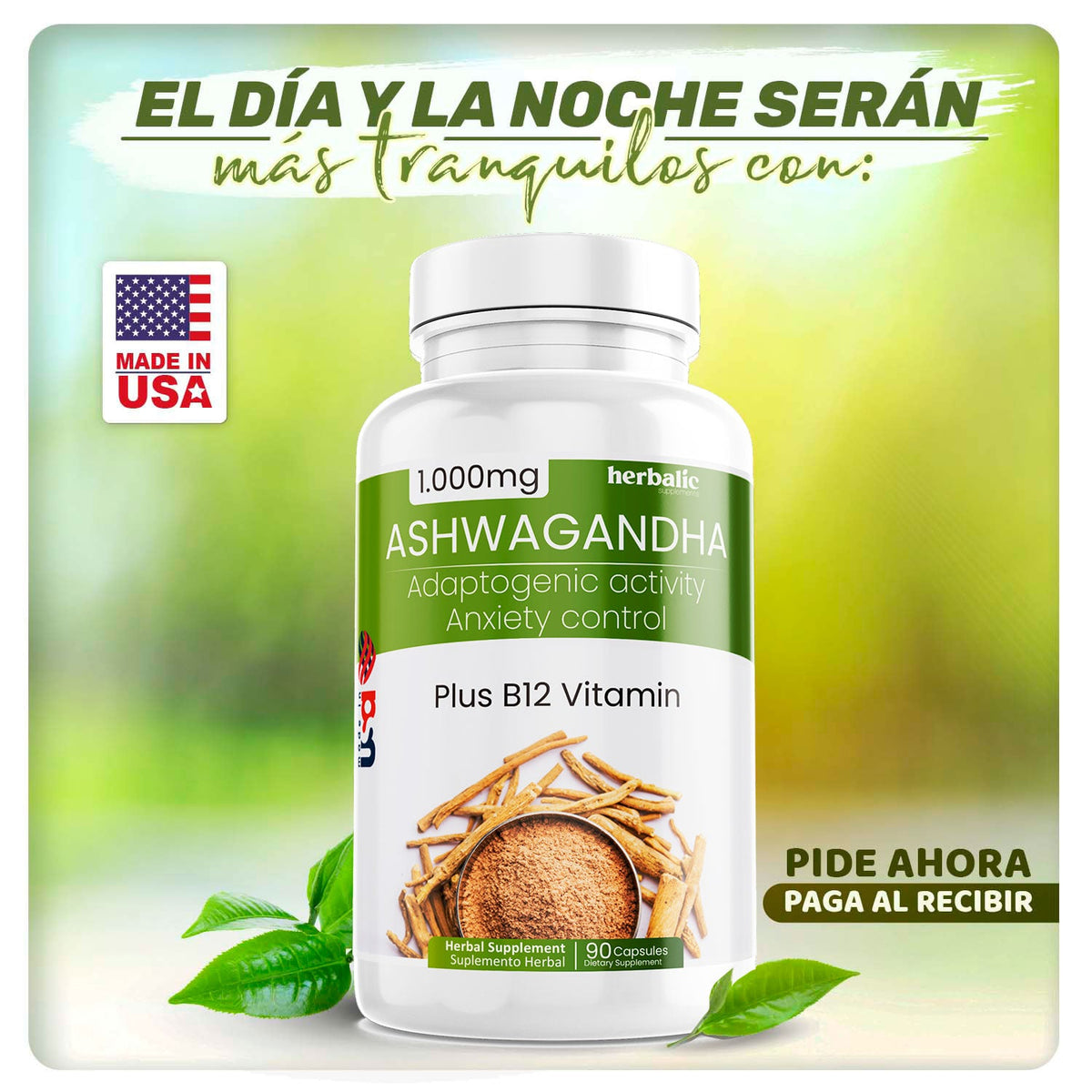 Ashwagandha 1000 mg, 90 Cápsulas
