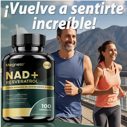 NAD+ Resveratrol 1200 mg | SOLO POR HOY 2X1  🎁 | Hecho en EE. UU. | – Antienvejecimiento, Energía y Concentración desde la primer cápsula