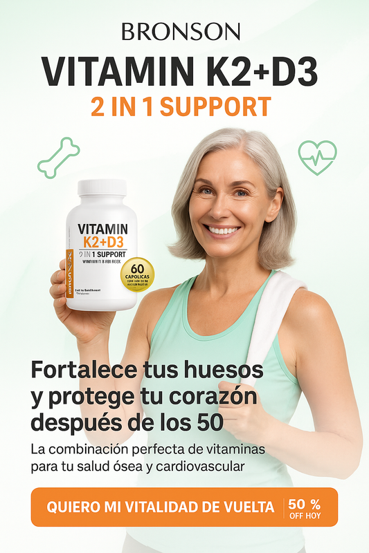 Bronson - Suplemento de vitamina K2 con D3