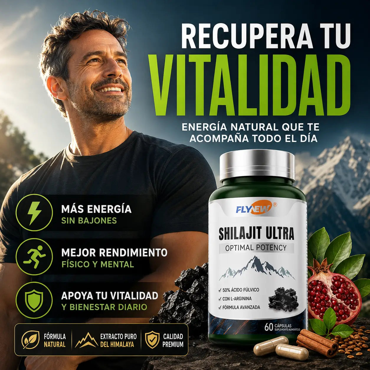 Shilajit Ultra Potencia Óptima MAXIMA VITALIDAD