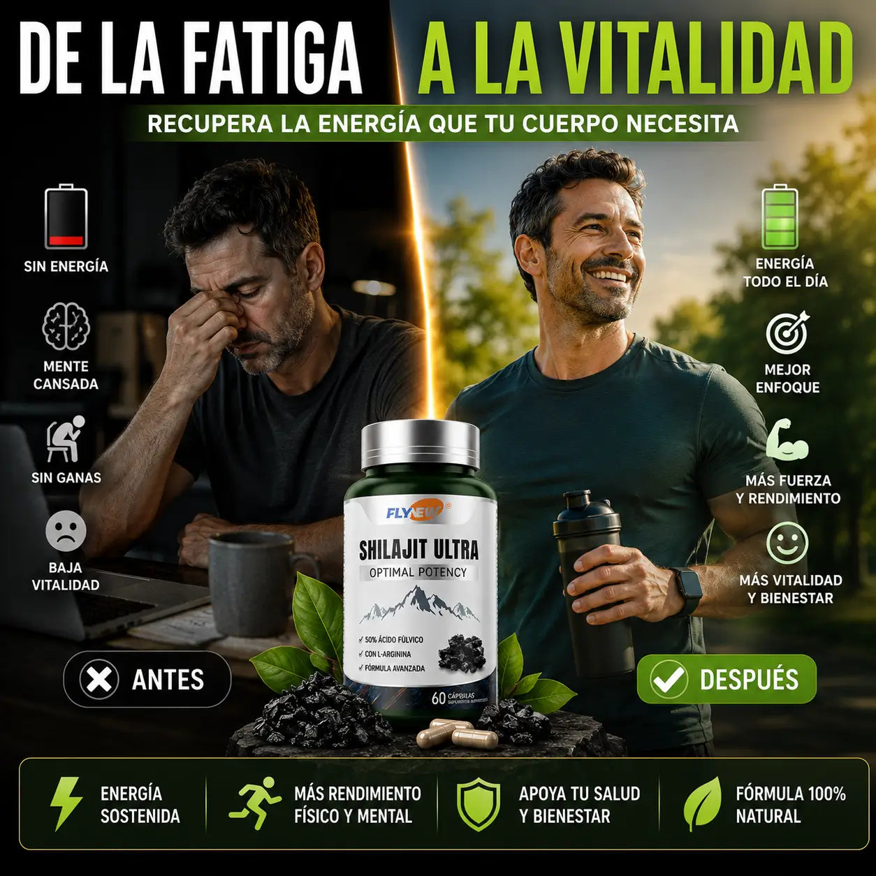 Shilajit Ultra Potencia Óptima MAXIMA VITALIDAD