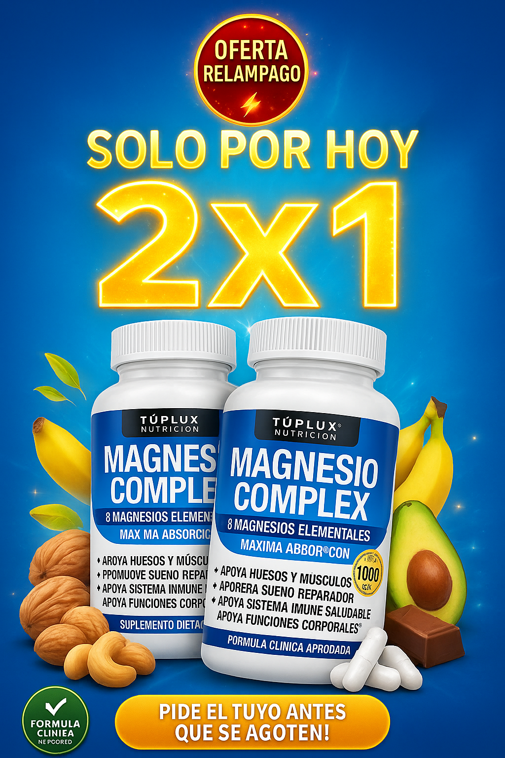Magnesio Complex - XL 60 capsulas de Blandas 🎁 ESPECIAL CYBER DAYS 2x1  🎁