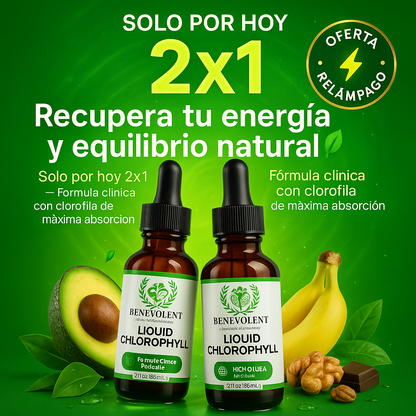 Clorofila líquida- OFERTA ESTE MES 👩🏻‍⚕️ ✅ 2x1 SOLO POR HOY 🎁