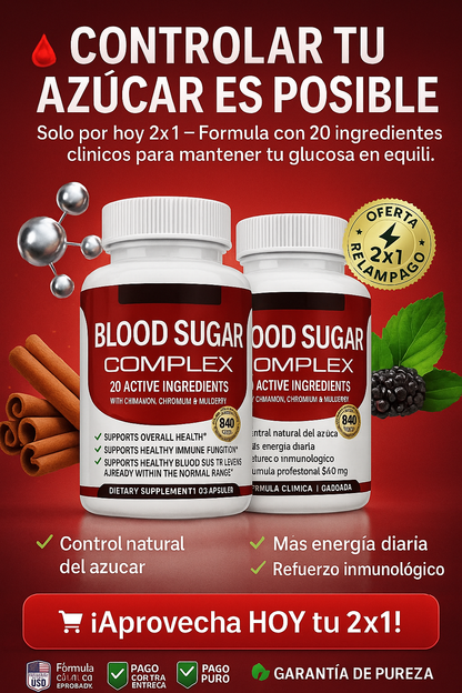 2x1 BloodSugar™ Complex l  Estabiliza el azúcar en sangre 2X1 SOLO POR HOY