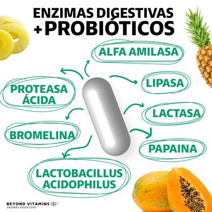 Enzimas Digestivas + Probióticos Beyond Vitamins  | SOLO POR HOY 2X1