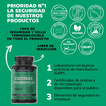 Enzimas Digestivas + Probióticos Beyond Vitamins  | SOLO POR HOY 2X1