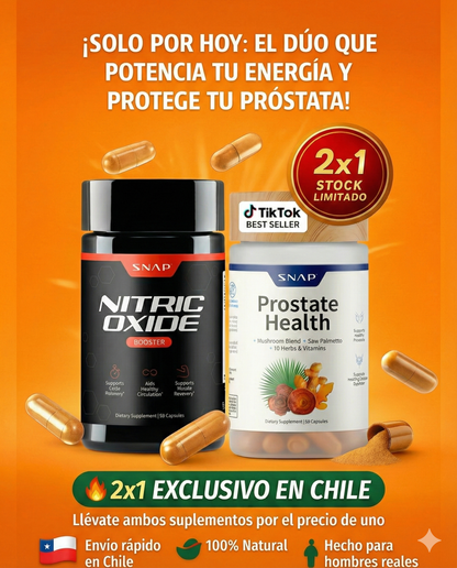 Oxido Nitrico + Cuidado De La Prostata - PACK PROMOCIONAL 2x1 ✅