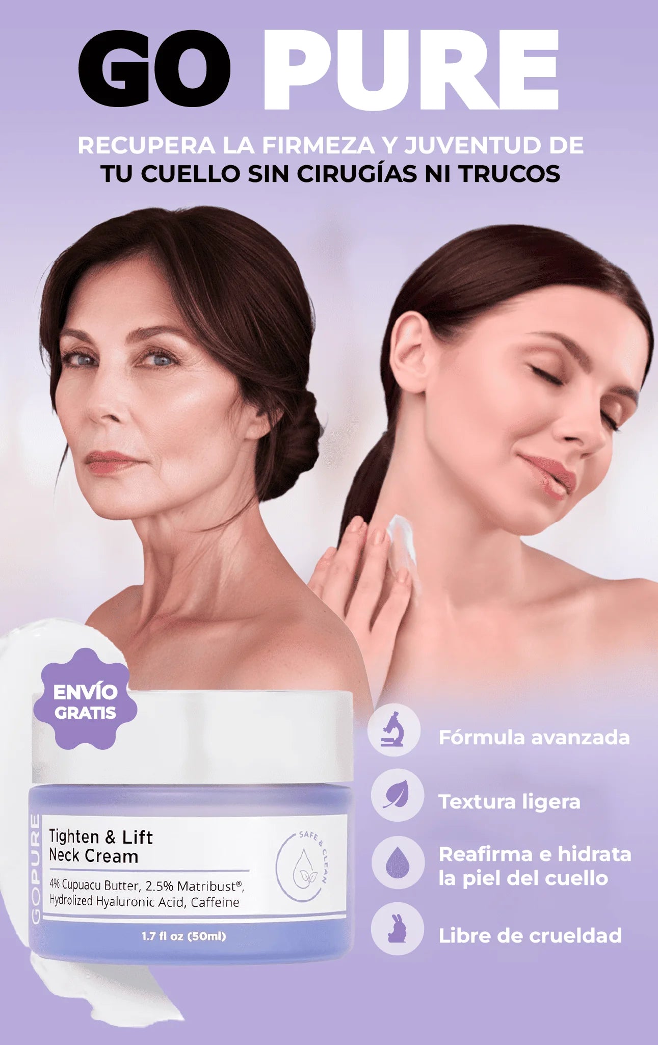 GOPURE | PROMOCION 2X1 🎁 -  Crema Reafirmante y Lifting para el Cuello