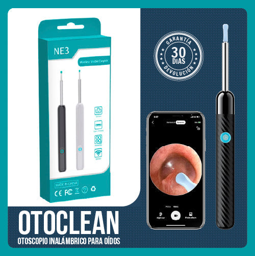 OTOCLEAN® | Kit limpiador de Oídos con Cámara HD y Luz LED