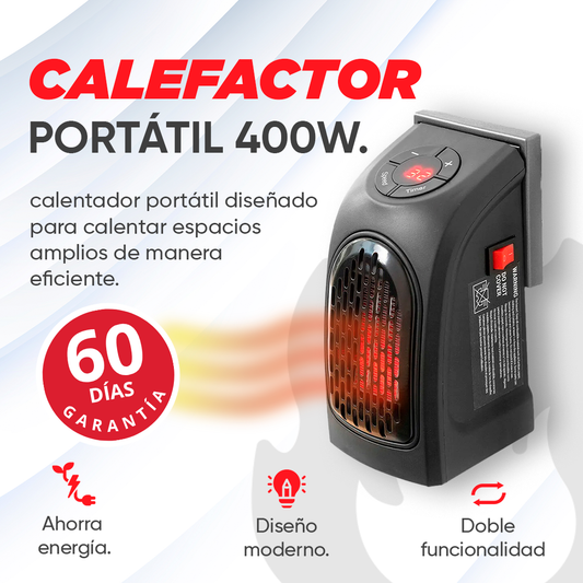 HOMEFY® | CALEFACTOR PORTÁTIL 400W + GUÍA GRATIS PARA AHORRAR ELECTRICIDAD