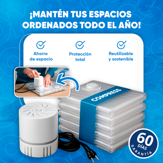 COMPRESS® | BOMBA ELÉCTRICA + 10 BOLSAS AL VACIO GRATIS