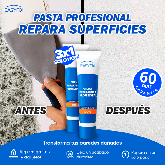 3X1 PASTA REPARA GRIETAS INSTANTÁNEA + ESPÁTULA GRATIS | EASYFIX®