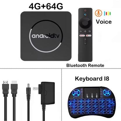 TV Box Android 14 Smart Q10 8K Mediaspeler Google Voice Assistant Allwinner H313 Opslag Dual WiFi Bluetooth 5.0 TV Box