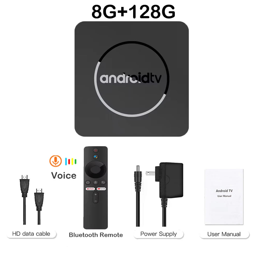 TV Box Android 14 Smart Q10 8K Mediaspeler Google Voice Assistant Allwinner H313 Opslag Dual WiFi Bluetooth 5.0 TV Box