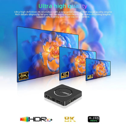 TV Box Android 14 Smart Q10 8K Mediaspeler Google Voice Assistant Allwinner H313 Opslag Dual WiFi Bluetooth 5.0 TV Box