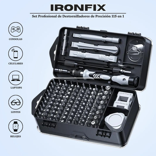IRONFIX | SET PROFESIONAL DESTORNILLADOR DE PRESICIÓN 115 EN 1