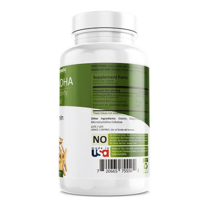 Ashwagandha 1000 mg, 90 Cápsulas