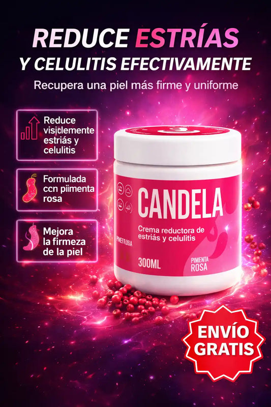Candela™️ – Crema Reductora de Estrías y Flacidez que Reafirma, Suaviza y Devuelve una Piel Lisa y Uniforme