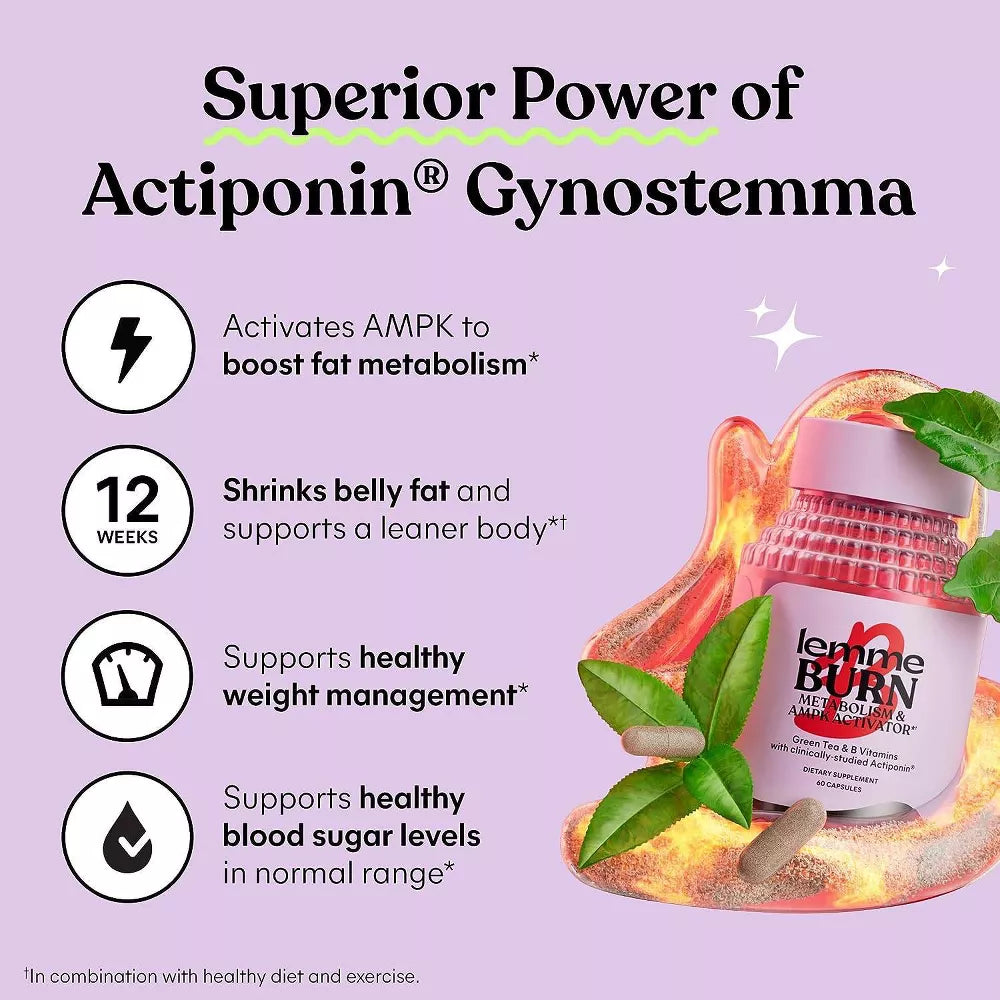 Lemme Burn Metabolism & Fat-Burning Capsules 60 Vegan Capsules | SOLO POR HOY 2X1 🎁