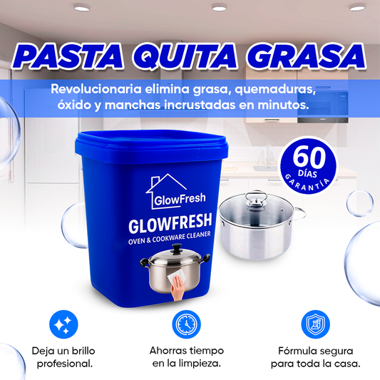 GLOWFRESH® | PASTA QUITA GRASA + x5 PAÑOS DE ALAMBRE GRATIS